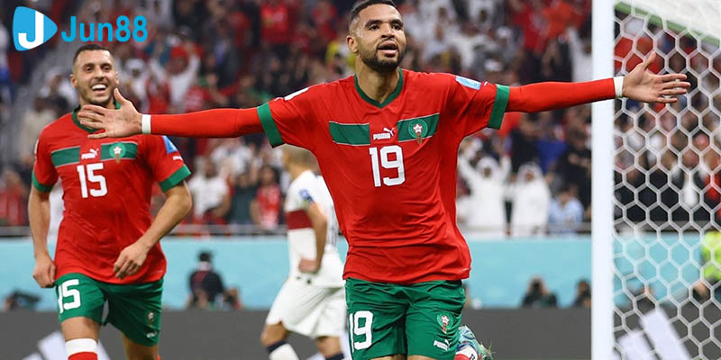 En-Nesyri đánh đầu ghi bàn mở tỷ số trận Maroc vs Bồ Đào Nha
